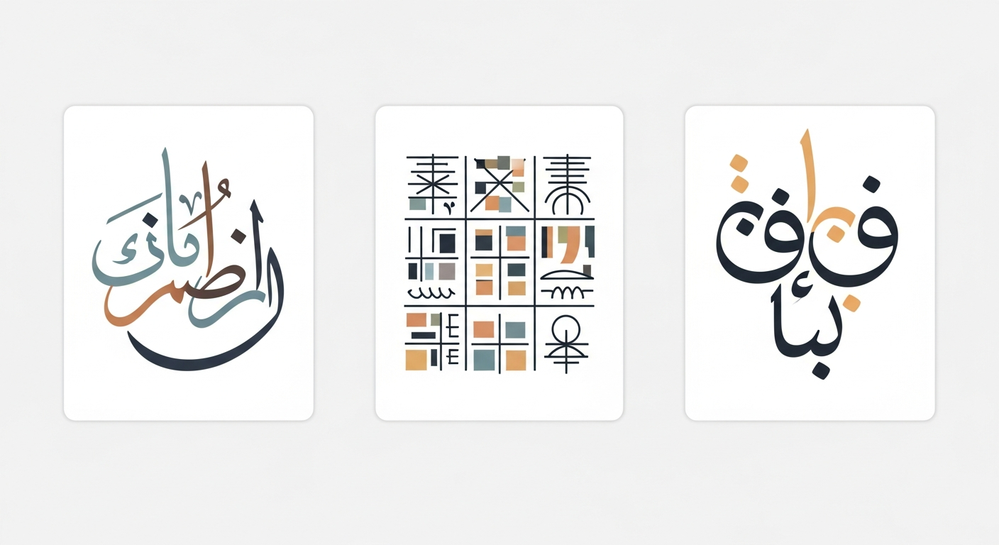 Comparison of different East Asian writing systems on cards