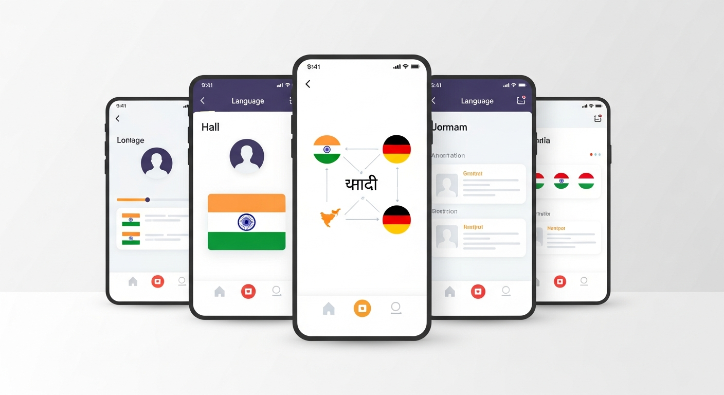Comparison of German learning apps for Hindi speakers